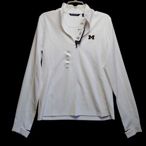 Cutter & Buck Men's Activewear Pullover White Large DryTec Quarter-Zip Michigan